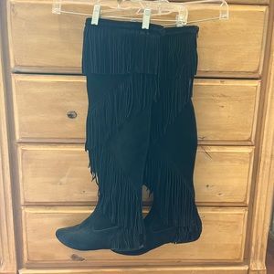Sam Edelman over the knee fringe boots! Size 10 but for more like a 9.